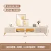 Estilo Cream Armário de TV de Madeira Maciça Sala de Estar Casa Simples Moderno 2025 Novo Combinação de Mesa de Centro de Ardósia com Armário de TV