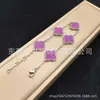 Versão High-End de 15mm do Clássico Bracelete de Trevo de Quatro Folhas para Mulheres, Joia Empilhável Colorida de Madrepérola Banhada a Ouro 18K de Luxo Leve com um Toque de Alta Qualidade