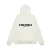 Sudadera con capucha 2022SS letras negras flocado FOG doble línea ESSENTIALS marca de moda transfronteriza más vendida 1977