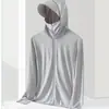 Ropa de Pesca Personalizada de Nuevo Estilo Veraniego de Seda de Hielo Transpirable Ultradelgada Anti-Mosquitos, Ropa de Protección Solar para Pesca, Ropa de Protección Solar de Seda de Hielo para Hombre