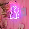 Luz neon em formato de ins decoração de quarto coração de menina cor de gato luz adereços de foto decoração de celebridade da internet Lua Estrela