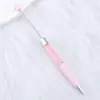 Nova Caneta Esferográfica com Contas de Strass de Cristal DIY, Caneta Esferográfica Fofa com Contas Giratórias Multicores, Desconto para Grandes Quantidades