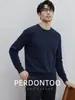 [Aquecimento por Infravermelho Distante] Lã de Ovelha de Luxo Leve Quente de Inverno Gola Redonda Masculina Tricô Confortável Tricô de Modal