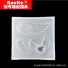 Molde de Silicona para Pegamento Epoxi UV de Cristal con Forma de Ala Accesorios para Joyería y Fundas de Teléfono Superficie de Espejo