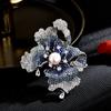 Nuevo Broche Iris Lujo Brillante Industria Pesada Perla de Agua Dulce Diamante de Alta Gama Vestido de Moda Ropa de Abrigo Ramillete Floral
