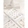 Bandeja para joias com tampa para guardar colares, brincos, pulseiras e anéis, suporte para joias branco, acessórios para tiro
