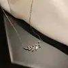 Cadena de Clavícula de Trigo Collar de Plata para Mujer Lujo Ligero Nicho 2024 Nuevas Explosiones Regalo de Cumpleaños Joyería al por Mayor