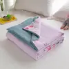 Colcha de verão em gaze plissada Classe A com fibra de soja para resfriamento, lavável à máquina, colcha de ar condicionado, colcha fina de verão, dormitório, pessoa solteira, casal, colcha de verão