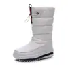 Sapatos de algodão de inverno são confortáveis e quentes, botas de algodão de cano médio com forro de pelúcia, antiderrapantes e à prova de neve, botas de neve de comércio exterior para mulheres