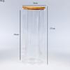 Hisopo de algodón con forma de diamante transparente, con cubierta de bambú, portátil, redondo, largo, combinado, caja de almacenamiento de algodón cosmético