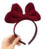 Diadema con lazo de terciopelo dulce, elegante accesorio para el cabello, diadema roja navideña, banda para el cabello de Año Nuevo, lindas diademas al por mayor