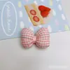 Tela de Cuadros Estilo Coreano con Lazo Tridimensional para Accesorios para el Cabello Rellenos de Algodón DIY Tocados Accesorios Lindos Frescos Estilo Dulce