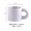 Taza Gordita Taza de Cerámica Nicho Simple Asa Grande de Oreja Taza de Agua de Cerámica Hecha a Medida LOGOTIPO Regalo de Hotel