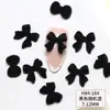 Outono e Inverno Maillard Flocado Borboleta Decoração de Unhas Popular Gravata Borboleta Acessórios Mistos Pelúcia Resina Nail Art Acessórios Atacado