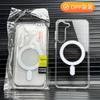 Samsung S25+ Transparente S23+ Anti-Queda S24Plus Capa de Telefone Magnética S26Ultra Adequado para S24Fe Capa Protetora