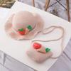 Sombrero parasol para niños, sombrero de paja con cornisa ondulada, sombrero de protección solar para exteriores con volantes, sombrero descubierto, sombrero DIY