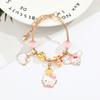 Pulsera de cuentas de aleación de bricolaje con diseño de HelloKitty, nueva pulsera de dibujos animados transfronterizos, joyería de aceite.