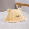Gorro de bebé de invierno con orejas de peluche, bonito gorro de pescador para bebé, gorro de protección para la cabeza de tigre de dibujos animados, gorro cálido para recién nacido