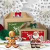 Homem de Pão de Gengibre de Natal Figura Decorativa Enfeite Design Feriado Árvore de Natal Festa Arte em Madeira