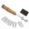 Herramientas para Hornear Acero Inoxidable Cuchillo para Recortar Pan Mango de Madera Cuchillo para Dividir Masa Cuchillo para Cortar Baguette Cuchillo para Cortar Pan