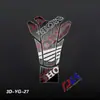 Pegatina de tanque de resina cristalina, 3D en relieve, engrosada, impermeable, protector solar y resistente a la decoloración, para decoración de motocicleta