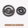 Botões de Metal Chanel-Style para Casaco, Trench Coat, Suéter com Círculo Vazado e Barra Única, com Acabamento de Alto Padrão