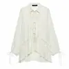 Camisa Elegante de Moda com Bordado de Renda Lisa para Mulheres, Nova Coleção Primavera 2026 da AliExpress Transfronteiriça 5919203