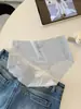 Ursinho Energético~10A Algodão Antibacteriano com Forro de Seda Cueca Sem Costura de Seda Gelada para Meninas, Cintura Baixa Respirável de Verão Fina