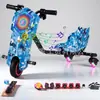 Fornecimento exclusivo transfronteiriço de carro elétrico de drift inteligente para crianças, kart de drift de três rodas, carro de drift de assento único com rotação de 360 graus