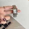 Reloj Cuadrado IEKE Live Drainage Combinable para Mujer Romano Vintage Trigo con Lujo Ligero Exquisito Reloj de Pulsera