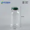Frasco Transparente para Produto de Saúde 200cc com Ombro Inclinado Frasco para Comprimidos de Medicamento para Animal de Estimação Frasco de Cápsula de Óleo de Peixe 200ml