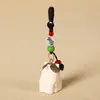 Llavero colgante de talla de madera hecha a mano para llaves de coche de gato, colgante para mochila escolar de mascota linda femenina, regalo para novias, venta al por mayor