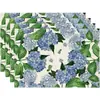Mat de aislamiento impermeable con estampado a una cara de lino, estilo floración de tulipán y girasol, temática de flores y pájaros, nuevo de verano, transfronterizo de Temu