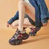 Tênis Dad Fashion Tendência com Solado Grosso para Mulheres, Novos Modelos Primavera e Outono, Planos, Simples, Leves, Esportivos Casuais Tendência, Atacado