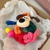 Dopamina bonito dos desenhos animados filhote de cachorro colorido faixa de cabelo simples doce rabo de cavalo corda nicho personalidade menina coração acessórios para o cabelo