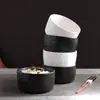Dropshipping Tigela de Cerâmica com Textura de Pedra Criativa Tigela de Arroz de Alto Valor Tigela de Sopa Tigela de Macarrão Tigela Grande Tigela para Macarrão Instantâneo Tigela de Salada