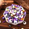 Decoración de Pastel de Halloween 2025 Calabaza Fantasma Adornos Ojos Divertidos Caramelo Mini Bola de Pelo Sombrero Bandera Pequeña Enchufe
