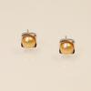 Pendientes geométricos cuadrados de plata de ley s925, pendientes de perlas de agua dulce, pendientes de ágata de piedra natural, pendientes de cristal natural