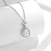 Collar Colgante de Plata S925 Moissanita de 1.25 Quilates Gota de Agua Diseño Original Cadena Clavicular de Lujo Ligero Venta Caliente Transfronteriza