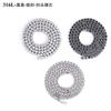Cross-border novo 4-5mm316L aço inoxidável embutido preto moissanite colar na moda hip-hop pulseira de jóias para homens e mulheres