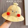 Sombrero de Pescador de Bebé de Dibujos Animados Primavera y Verano Delgado Algodón Puro Ins Estilo Coreano Protección Solar Sombrero Cubo para Niños Pequeños Sombrero de Sol para Bebés