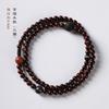 Pulsera artística de moda nacional con fragante sándalo, rosario de palisandro, tres círculos, pulsera de universo pequeño de la suerte, nicho largo de mano