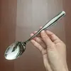 Cuchara de Mesa de Acero Inoxidable, Cuchara para Vajilla Doméstica, Cuchara para Comer Arroz, Cuchara para Beber, Cuchara Desnuda Multipropósito de Restaurante, Cuchara Principal de Mesa