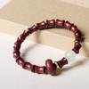 Venta Directa de Fábrica Pulsera de Rudraksha Nepalí Hueso de Vaca Cera de Abeja Cuerno de Sauce Marino Semilla de Bodhi de Cinco Pétalos Pulsera Budista