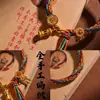 Pulsera estilo Tíbet con Hilo Rojo de Reencarnación, Cuerda Tejida a Mano con Mantra de Seis Sílabas, Pulsera de Cuerda Multicolor Hecha a Mano del Año del Zodiaco Estilo Étnico