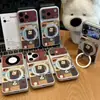 Funda para teléfono con soporte de cachorro de tablero de ajedrez adecuada para iPhone16promax Funda para teléfono Apple 17 funda de cambio instantáneo galvanizada