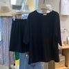 Estación Europea 6535 Traje de Algodón para Mujer Verano Delgado Talla Grande Holgado Delgado Estilo Hong Kong Manga Corta Shorts Conjunto de Dos Piezas