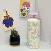 Taza Termo de Gran Capacidad Estilo Nuevo Transfronterizo Dibujos Animados Portátil al Vacío para Niños Estudiantes Deportistas Botella de Agua Taza de Agua Impresa para Exteriores