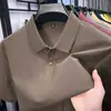 2026 Verano Nuevo Estilo Camiseta de Manga Corta de Algodón Puro Polo de Cuello Camisero de Manga Corta de Verano Top de Manga Corta de Color Puro