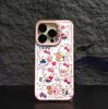 Adequado para Apple 16Promax Mobile Phone Case Iphone14 Creative 13 Novo Estilo 12 Laço Rosa Recortado Kt Cat